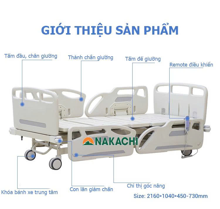 Giường Bệnh Nhân ICU Nakachi NC-H16 Pro